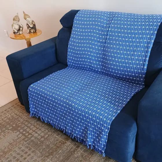 Manta Para Sofá Luxo Gigante 2,40m x 1,80m Tipo Capa de Sofá Protetora Indicada Para sofá de 2 e 3 lugares Modelo Blocks