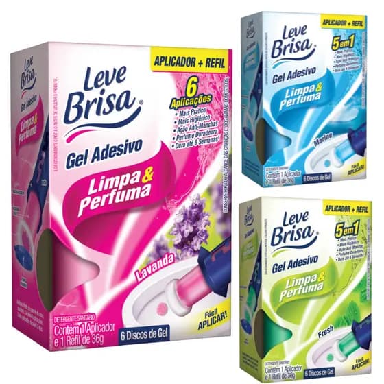 Gel Adesivo Sanitário com Aplicador – 6 Aplicações, Limpa e Perfuma