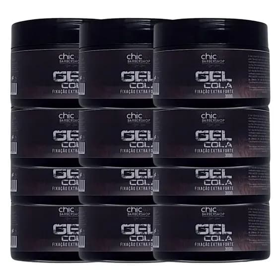 12 Gel Cola Compre 250g Leve 300g fixaçao profissional Chichair