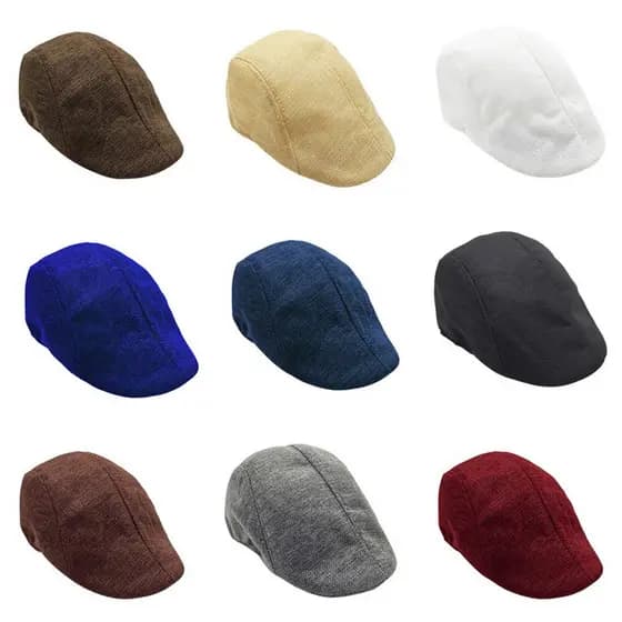 Boina Clássica Masculina com Viseira, Boné de Sol em Malha, para Corrida, Esporte, Casual, Respirável, Boné Plano, Gorra