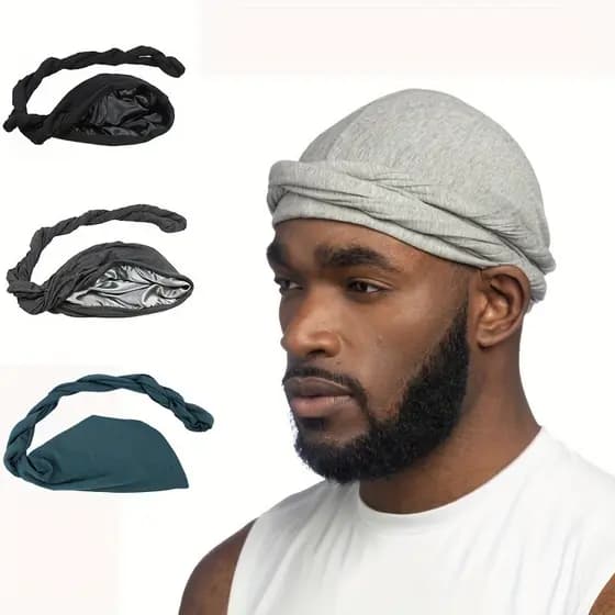 Um Novo Estilo de Boné-Turbante Elástico para Homens de Países Ocidentais, Moderno e Elegante 2DQY*-*&&**&