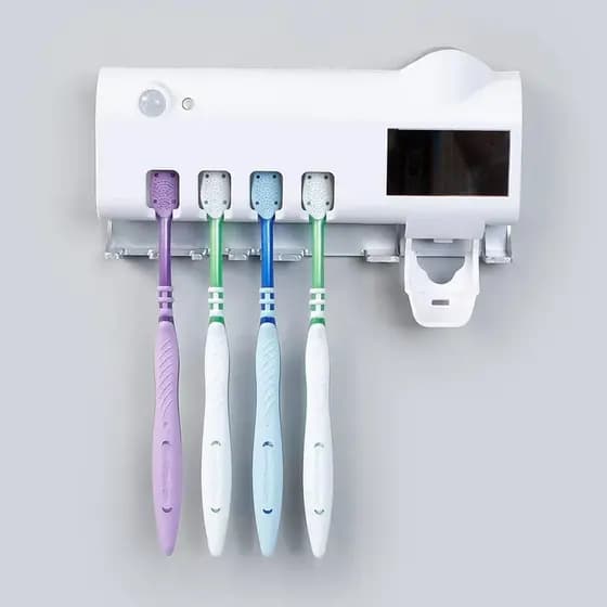 Porta Escovas De Dente Esterilizador Dispenser Carregamento Usb envio imediato