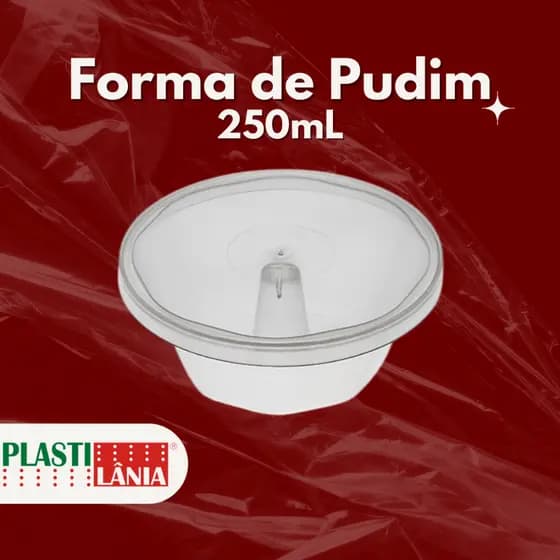 Forma para Pudim Forneável Com Tampa 250ml - 08/16/24 Unidades