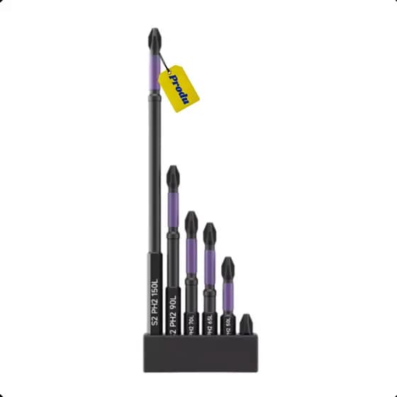 Kit Bits Philips Ponta Magnética Parafusadeira Sextavado Antiderrapante Kit 6 ou 7pçs 50/70/90 mm