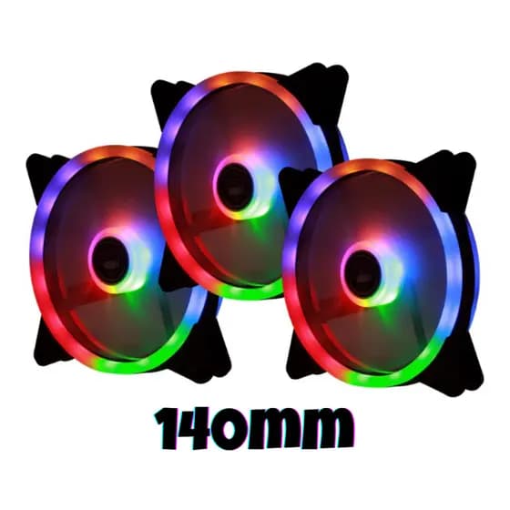 Cooler Fan Colorido led Rgb 140mm 14cm Para Gabinete Ventilador