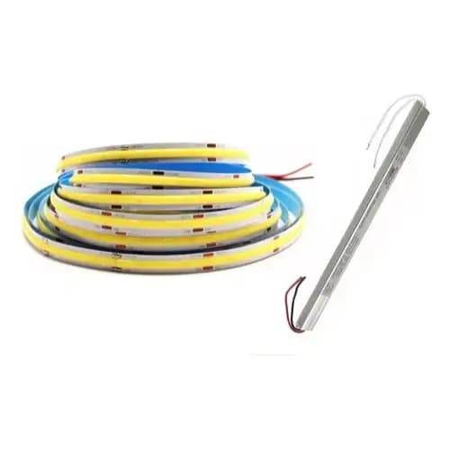 Fita Cob 5 Metros 12v 320 Led Com Fonte Slim 10a Palito