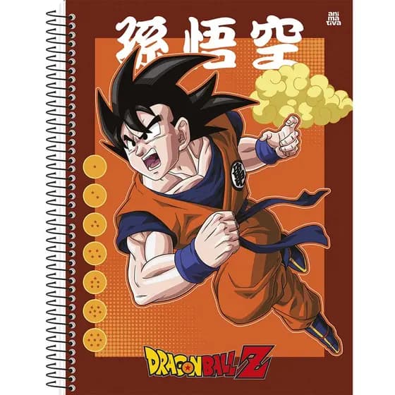 Caderno Universitário 1M Espiral Capa Dura 80fls Dragon Ball