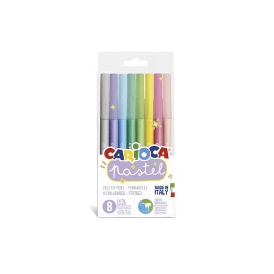 Canetinha Hidrográfica 8 Cores Lavável Pastel Carioca