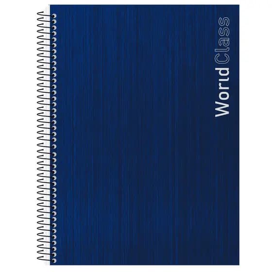 Caderno Universitário Espiral World Class com 80 folhas