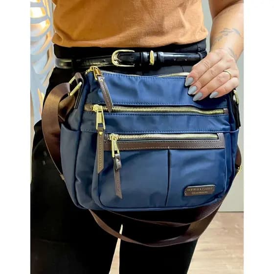 Bolsa Feminina Veryrio Bolsos Ziper Reforçada Ideal Dia Dia Alça Transversal Original Clássica