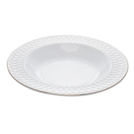 Prato Fundo Royale com Fio de Ouro 21,5cm Opalino - Wolff