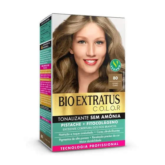 Kit Tonalizante Bio Extratus Color 80 - Louro Claro 135g