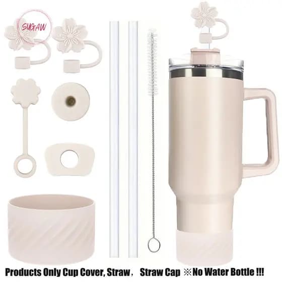 Bota do Silicone da garrafa de água, Canudos de 9mm, Capa de garrafa de água, tampão da Canudo para 1200ml garrafa
