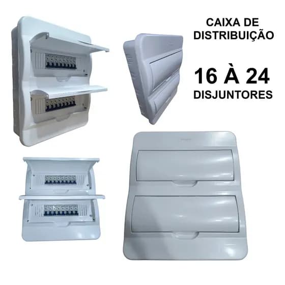 Quadro de Distribuição para Embutir de 16 à 24 Disjuntores