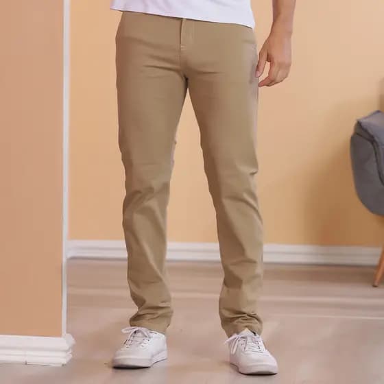 Calças Sarja Masculina Alfaiataria Esporte Fino Bolso Faca Bolso Embutido