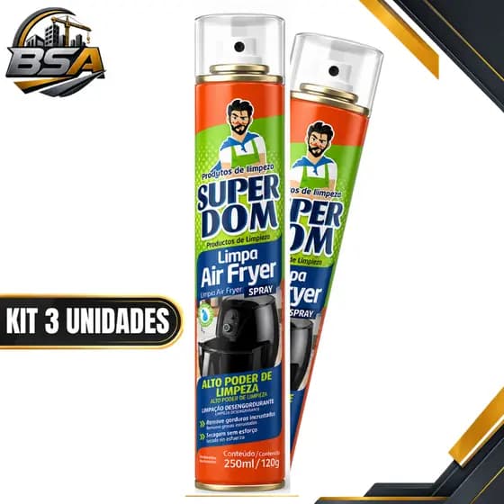 Spray Limpa Air Fryer Alto Poder De Limpeza, Dissolve A Gordura Limpeza Sem Esforço 250ml