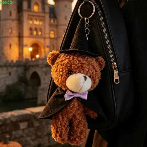 KBOX Chaveiro De Pelúcia De Ursinho , Pingente Halloween De Algodão PP Fofo , Boneca Urso Kawaii DIY De 15 Cm