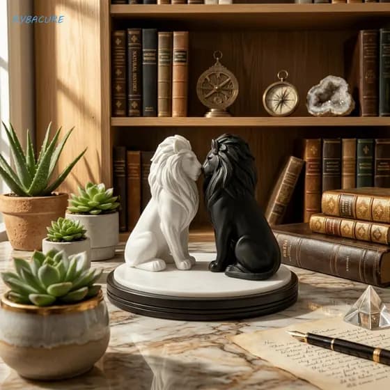 Ornamentos De Mesa RYBACURE , Estatueta De Leão Artesanal Impressa Em 3D , Escultura 10 Cm Estilo Nórdico Estátua Casa