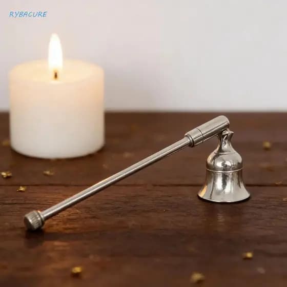 Apagador De Velas RYBACURE , Extintor Ajustável Em Formato De Sino , Rolha De Chama De Vela Extinguível Segura