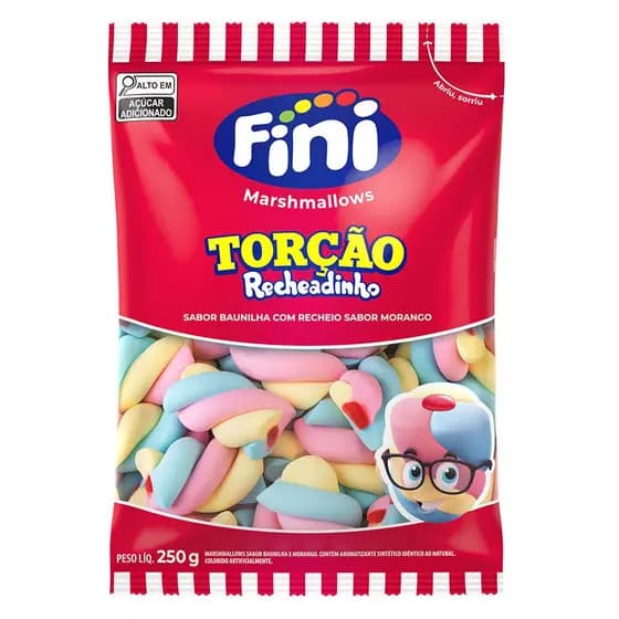 MARSHMALLOW FINI TORÇÃO RECHEADINHO SABORES PACOTE COM 250G