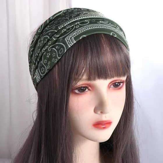 Boho Knot Turbans Headwrap , Faixa De Cabeça Encantadora Para Ioga Com Estampa De Caju Suor Esportiva Unissex De