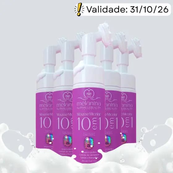 Mousse De Limpeza Facial Melanina 10 Em 1 150ml - Phállebeauty | Controle Da Oleosidade