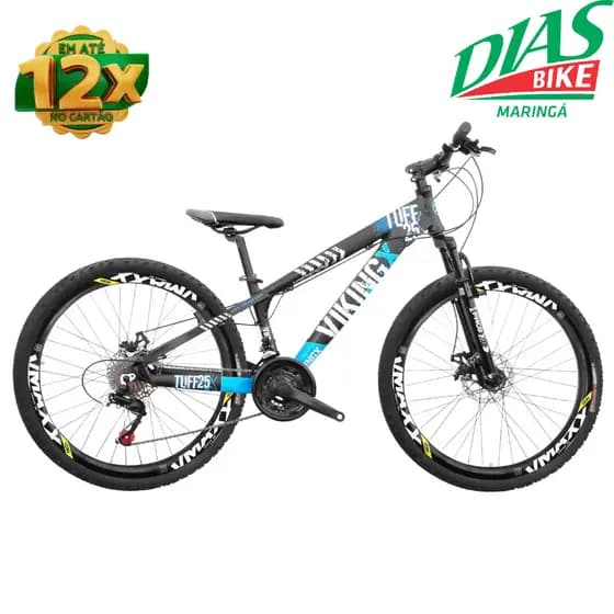 Bicicleta Bike Aro 26 Viking TuffX-25 Freeride Freios a Disco 3x7 21 Velocidades Aros Vmaxx SL