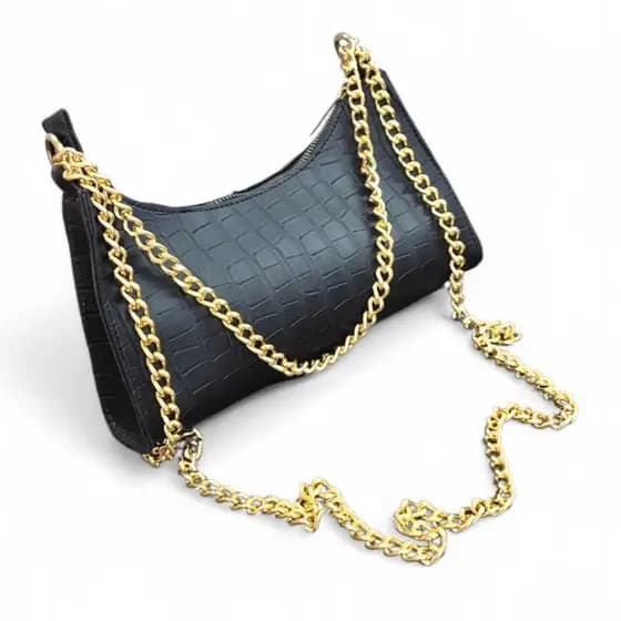 Bolsa Transversal Crossbody Inspiração Zadig 2 Alça de Corrente It Girls Corrente Dupla