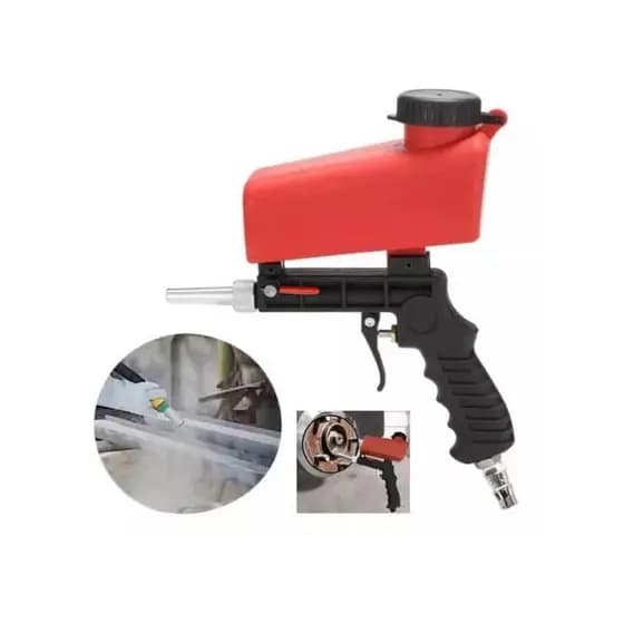 Pistola Jateamento Jato De Areia 600ml Pneumática Bico Metal