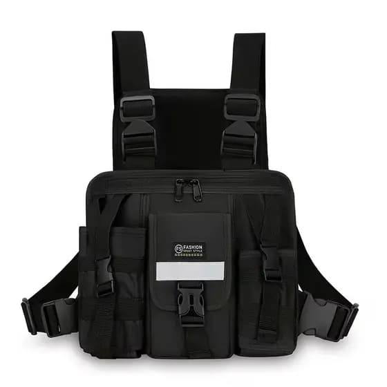 Bolsa Peitoral Tática para Motoboy – Compacta, Segura e Funcional