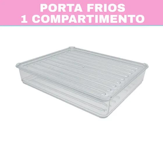 Porta Frios Empilhável 1 Compartimento Porta Queijo Presunto Organizador