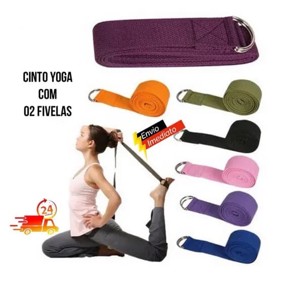 Cinto de Alongamento Yoga Praticidade Equipamentos Esportivos Artigos de Esportes Bem Estar Saúde