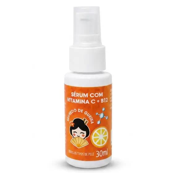 Sérum Clareador Vitamina B 12 Segredo de Gueixa Anto manchas Melasma Iluminador Facial