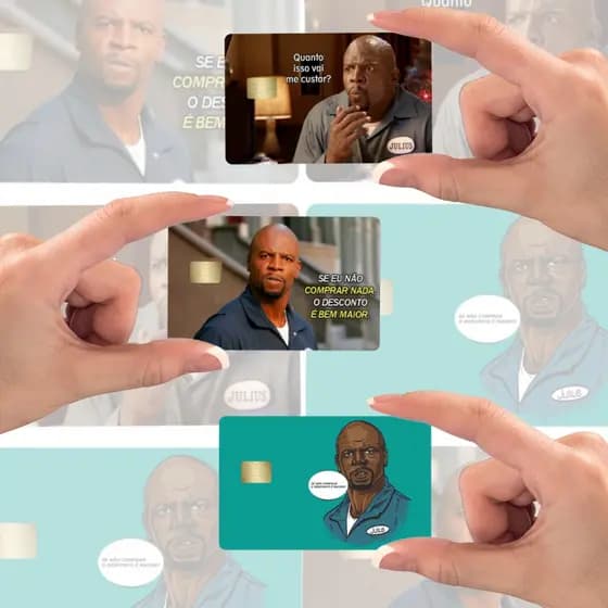 ADESIVO para cartão de crédito e débito SKIN CARD película protetora - Serie Odeio o Cris JULIUS Pai
