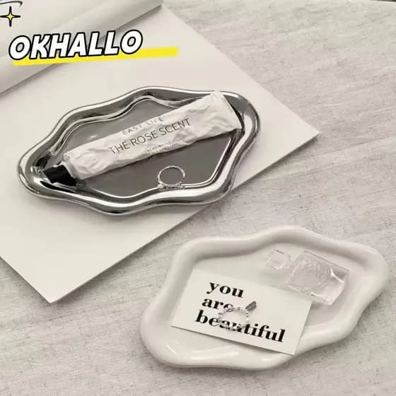 Bandeja De Joias OKHALLO , Placa De Armazenamento De Plástico Em Formato De Nuvem , Mini Exibição , Relógios/Chaves