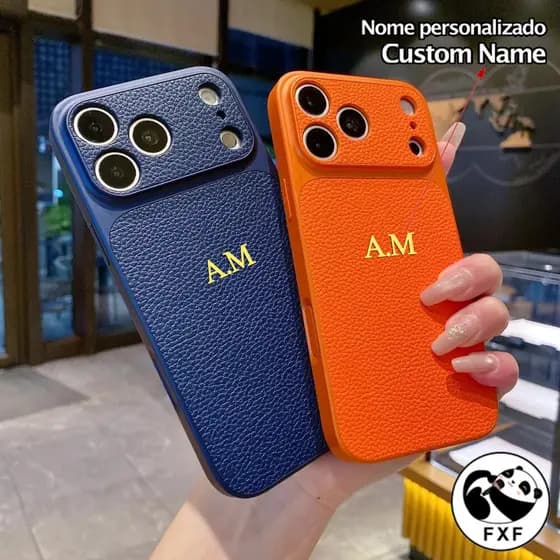 Capa De Couro Com Letras De Nome Personalizadas , Faça Você Mesmo , Para iPhone 17 16 15 14 13 12 11 Pro Max , Se Transf