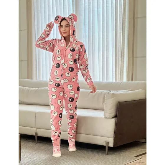 Macacão De Soft adulto feminino material premium do p ao gg