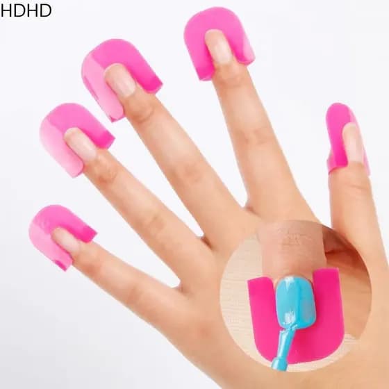 HDHD 26pcs Pontas De Molde De Esmalte Protetor De Capa De Dedo