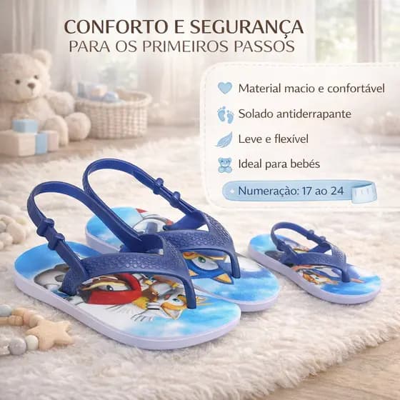 Chinelo Baby menina e menino com Rabicho Sandália Personalizado Lançamento Promoção.