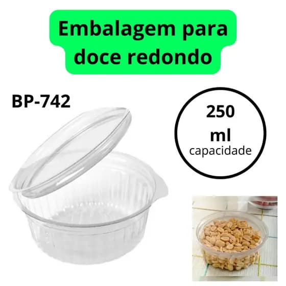 Embalagem para bolo de pote, musse, torta, doces, saladas BP-742