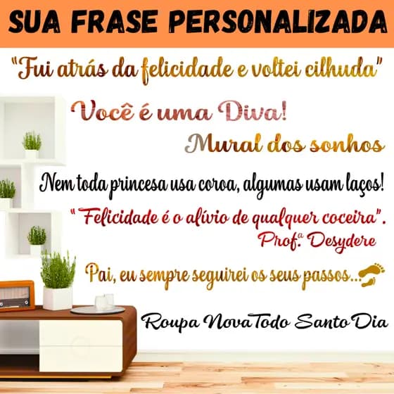 Frases Personalizadas em Acrílico Espelhado – Decoração Moderna e Elegante para Quarto Sala casa