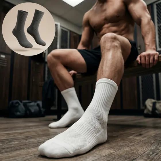 Meia Masculina Adulto Kit 6 ou 12 Pares Corrida Futebol Academia Treino Casual Tamanho 40 ao 46