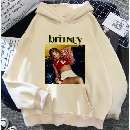 Moletom Canguru Algodão Unissex Britney Spears Cantora Pop Com Capuz