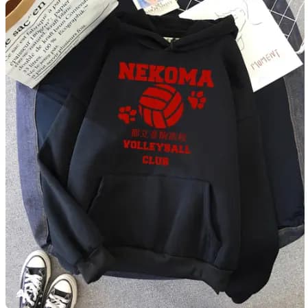 Blusa Moletom Canguru Frio Anime Do Clube De Voleibol Haikyuu Unissex