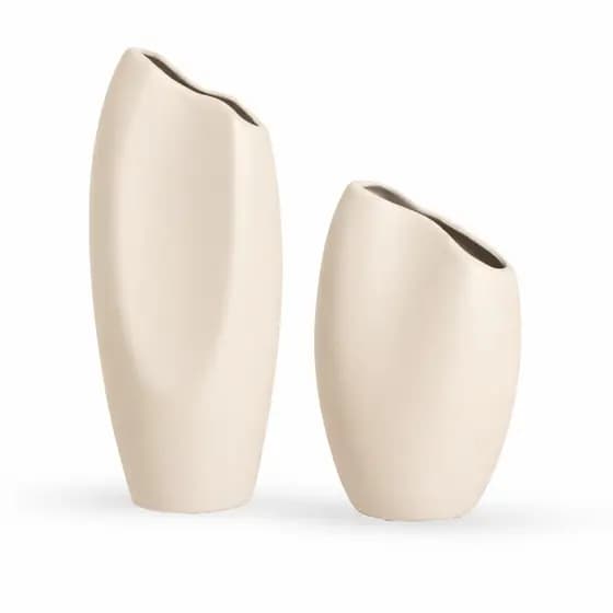 Vaso Estretto em ceramica decorativo p/ sala, mesa e aparador | design moderno minimalista, acabamento artesanal, ideal