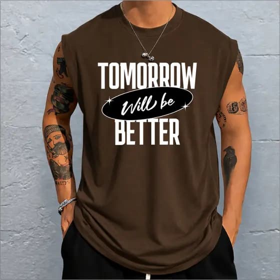 Regata Básica Masculina Algodão Premium Estilo Street Tomorrow Better Tendência Verão