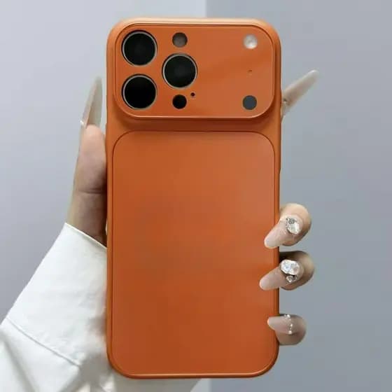 Novo Caso Armadura De Vidro Nano À Prova De Choque AG Para iPhone 17 16 15 14 13 16 Pro Max E 12 11 Duro Volta U Laranja
