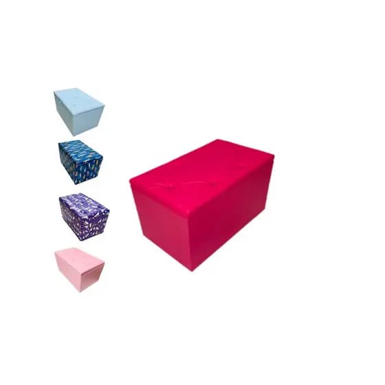 Puff Baú Médio Infatil e Decorativo organizado em Corino e Suede
