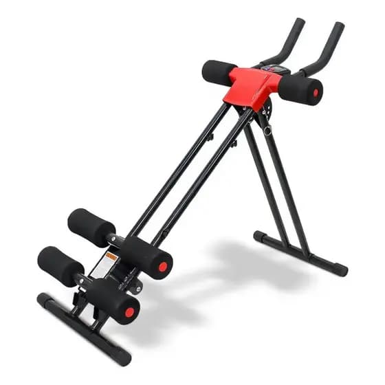 Aparelho Abdominal 5 Níveis De Intensidade Maquina Abdomen Cardio Preto e vermelho