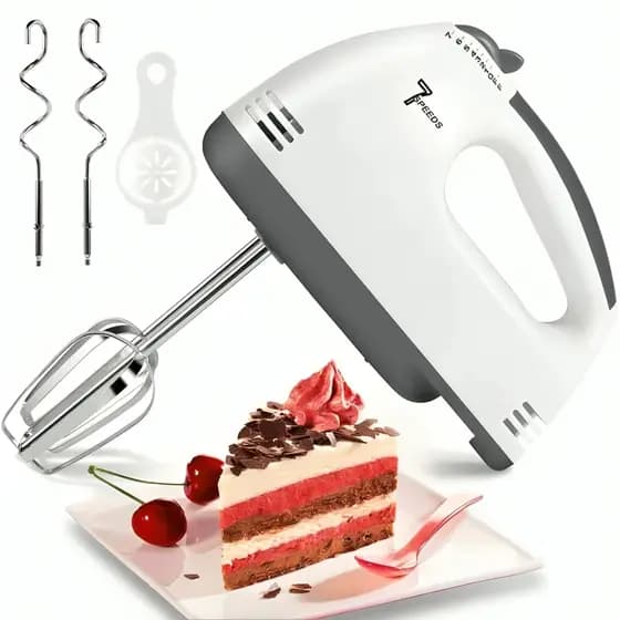 Batedeira De Mão Elétrica Bolo Chantilly 7 Velocidades 260W Batedeira Massa Bolo Ovos 110V ou 220V